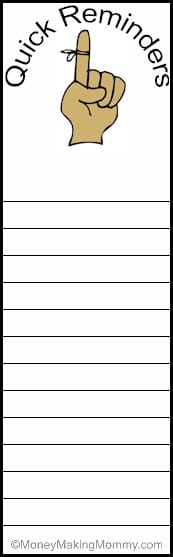 free printable reminder notes