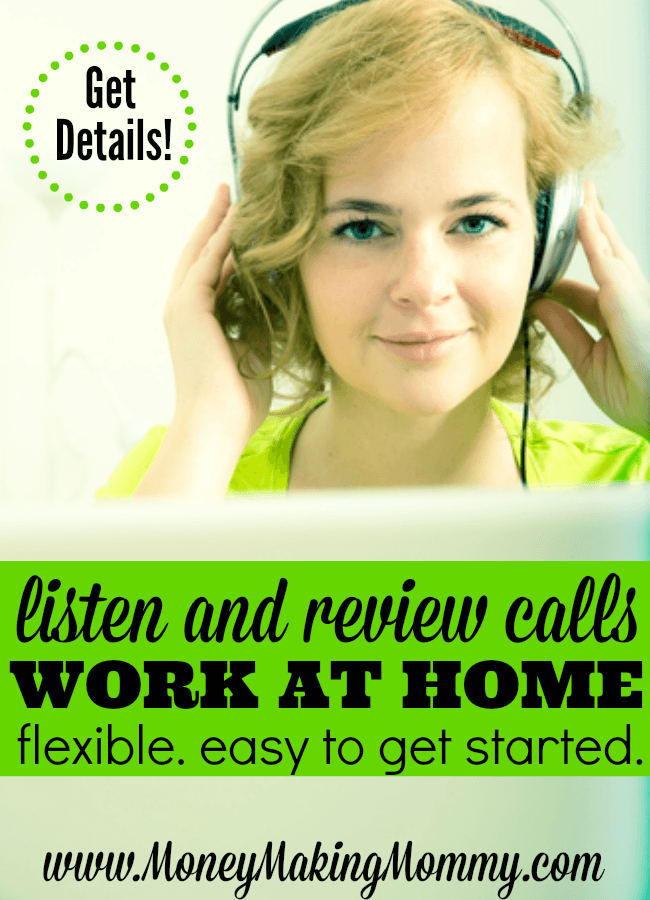 If you\'re looking for extra cash and like the idea of working whenever you like - this might be a good fit. You\'ll be listening and reviewing calls to correctly categorize them. Get all the details and how to get started by reading this post at MoneyMakingMommy.com.
